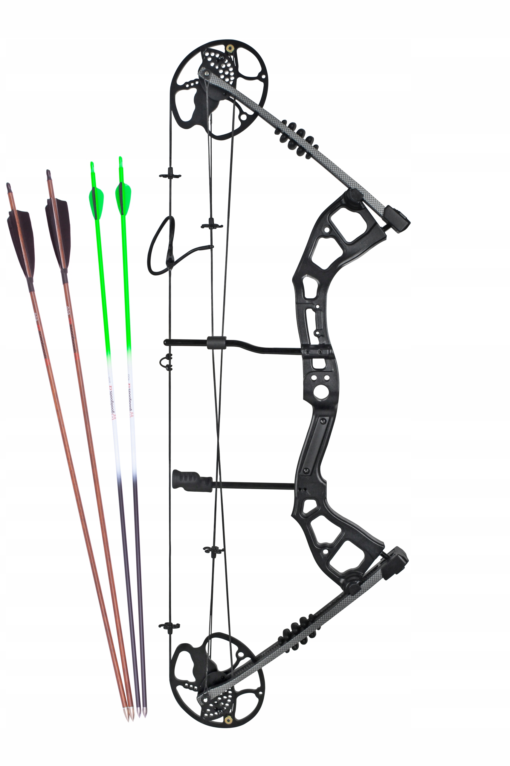 Nastavitelný kladkový luk Wings Black 30-70 lbs 32" set
