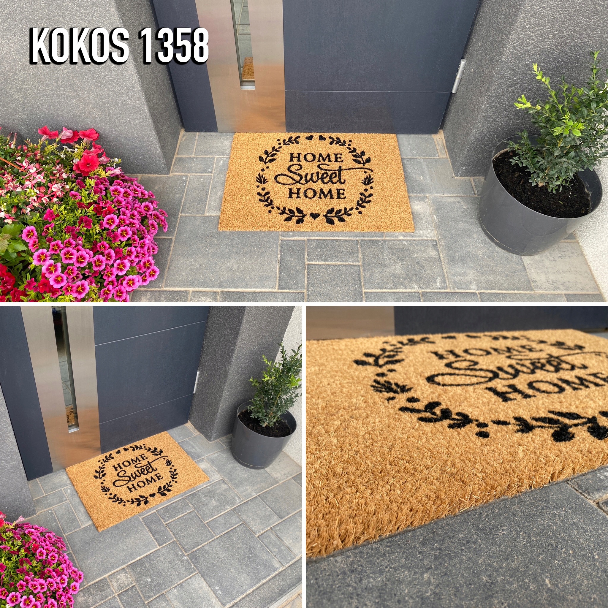 WYCIERACZKA KOKOSOWA 40X60 GUMOWY SPÓD MODNA Grubość 13 mm