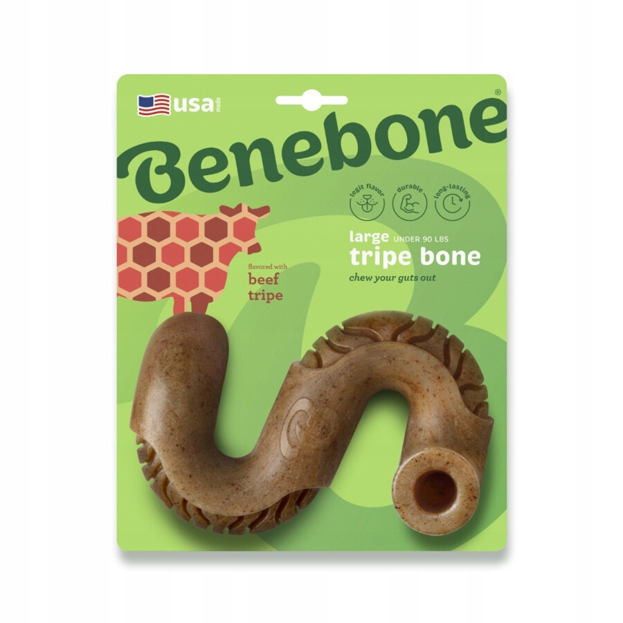 Levně Kousátko pro psy Benebone TripeBone Hovězí dršťky S