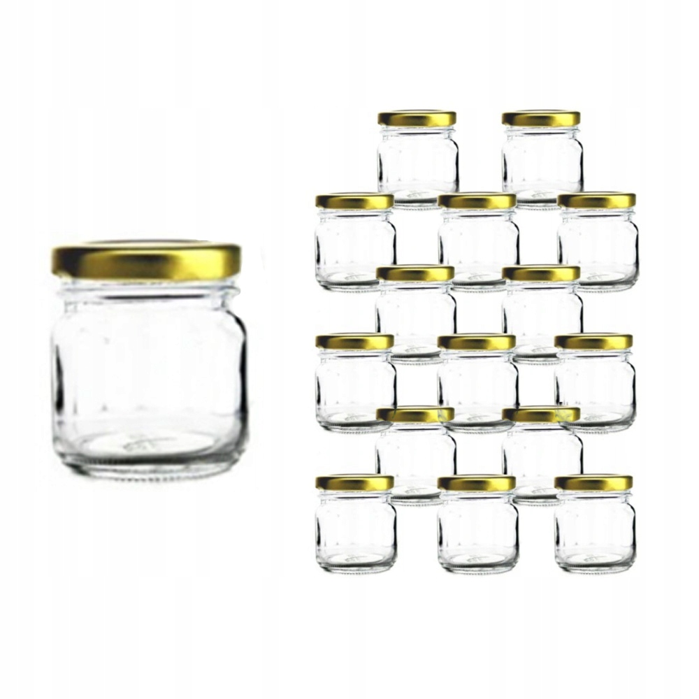 100x słoiczek 40ml z zakrętką złotą