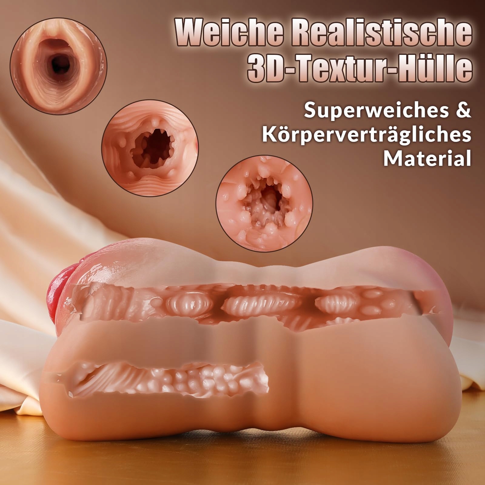 POCKET PUSSY 3D Masturbator Dla Mężczyzn Przenośna Wagina Sex Zabawka — miniatura 2