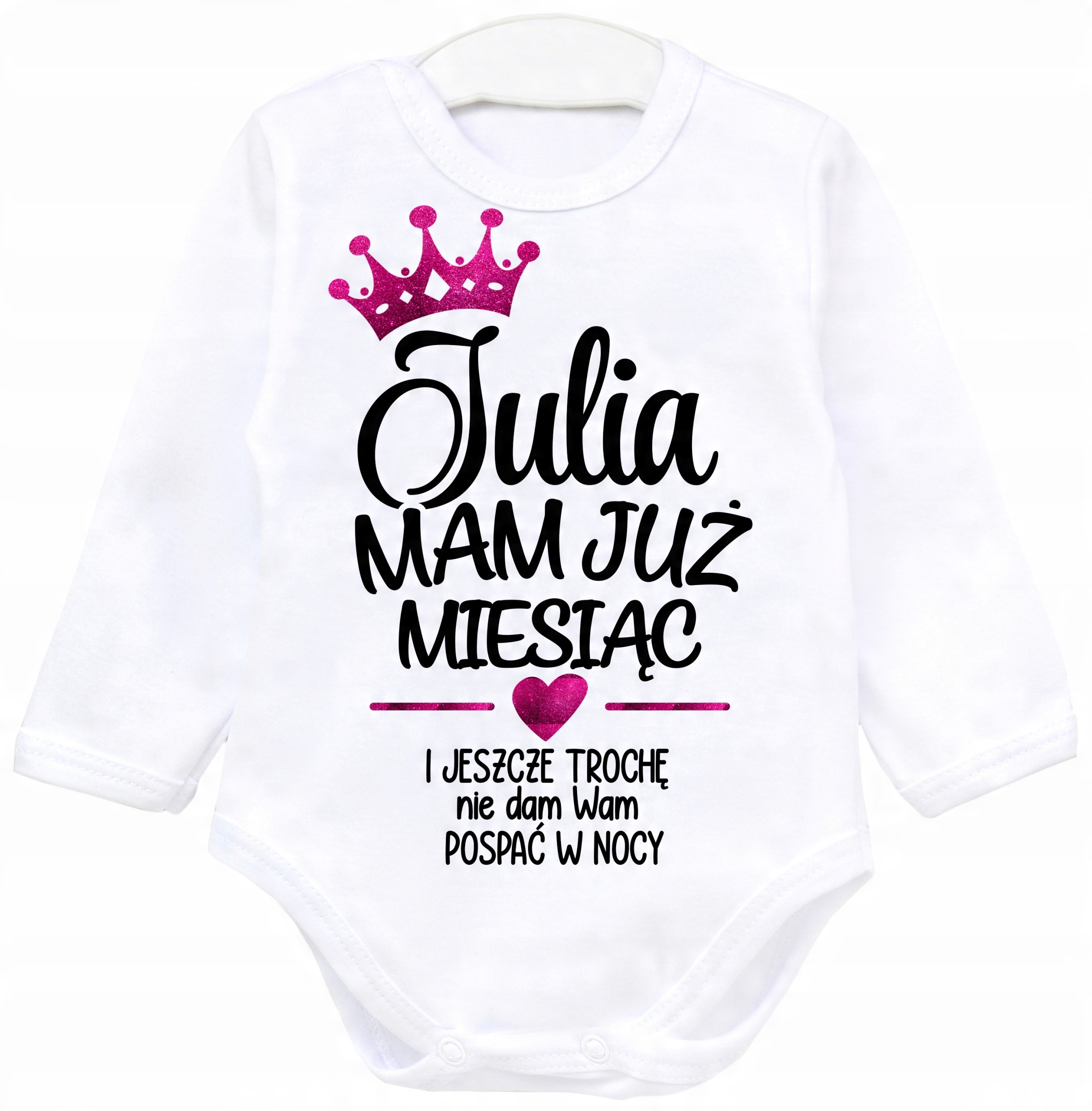 

Body z długim rękawem Mam już miesiąc Imię r. 68