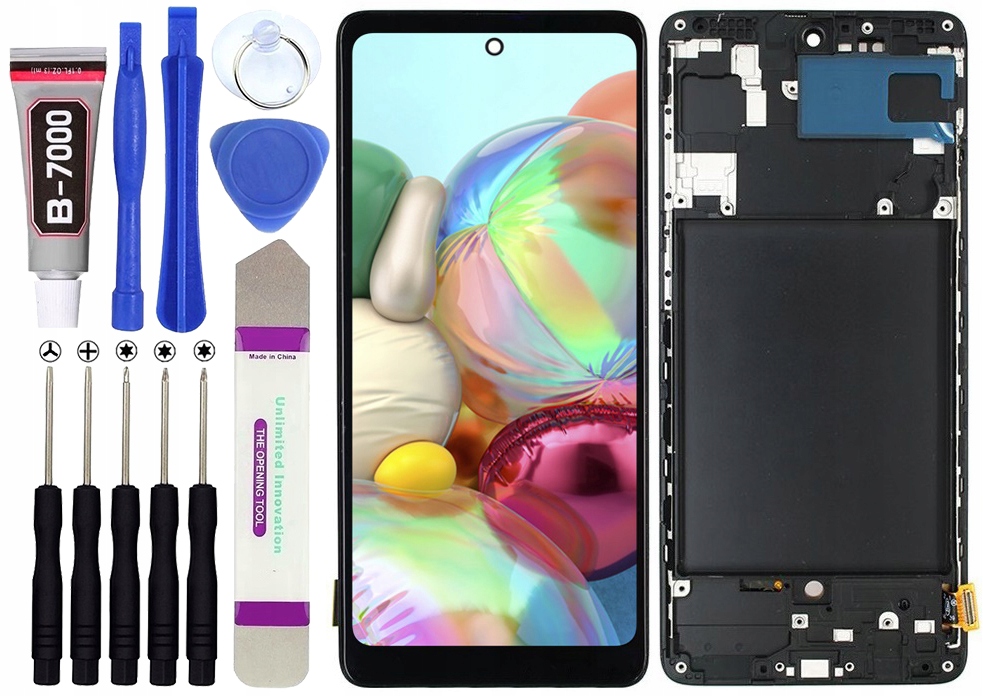 Displej pro Samsung Galaxy A71 A715 Oled LCD Rámeček