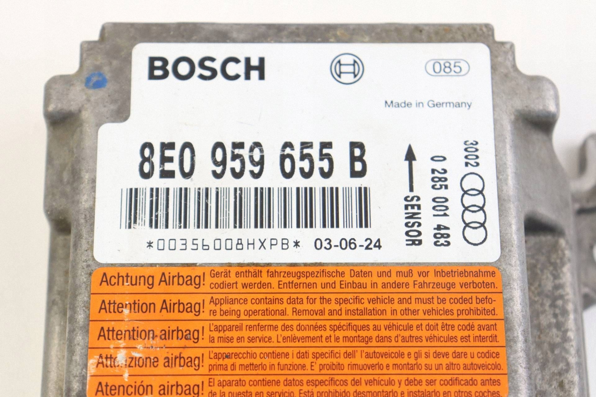 AUDI A4 B6 modulo SENSOR airbag airbag 8E0959655B
