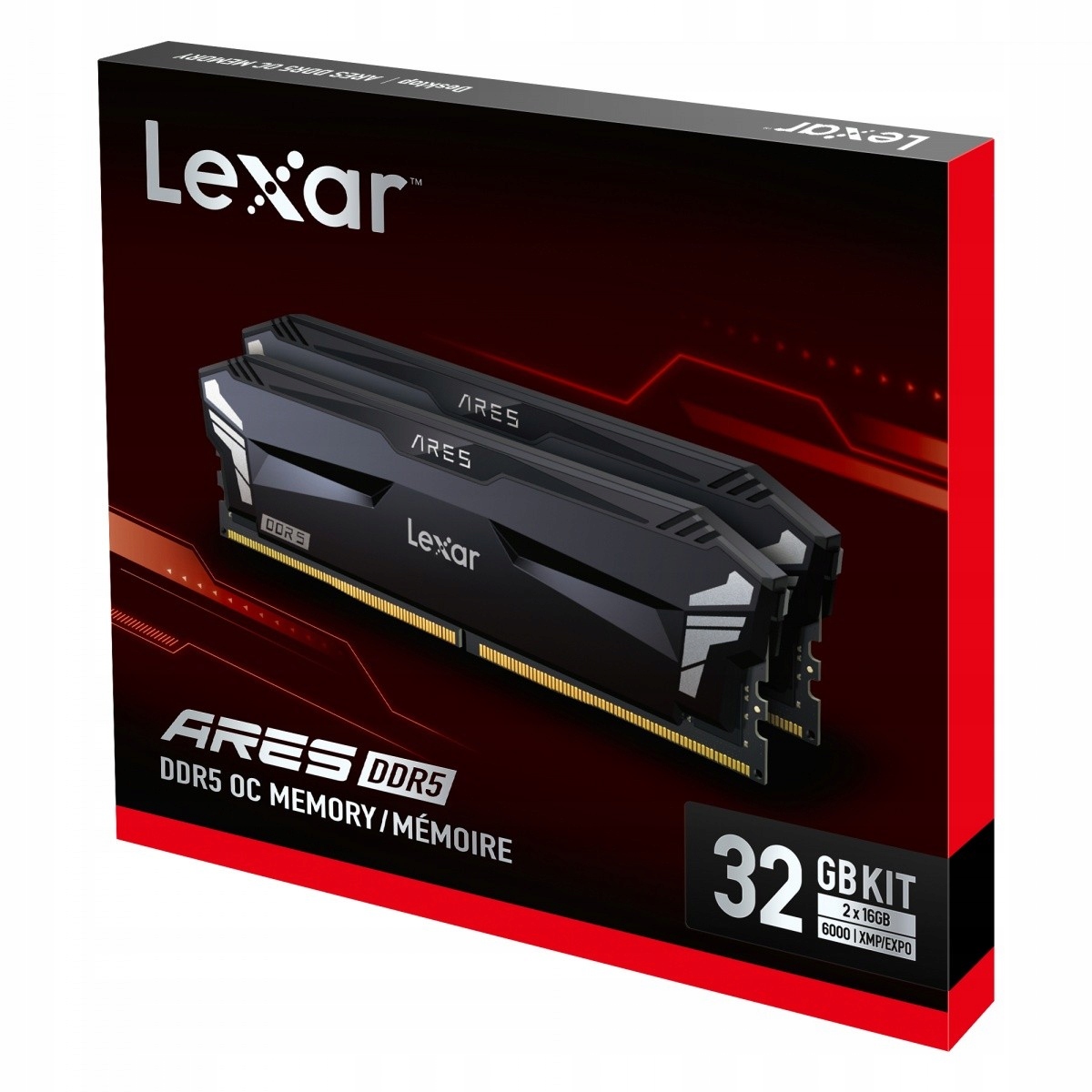 Pamäť Ram Lexar Ares Oc DDR5 32GB (2x16GB) 6000 CL30 čierna