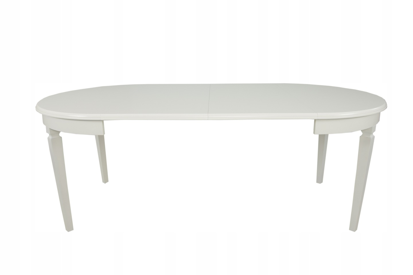 MASYWNY duży okrągły rozkładany stół biały salonu Marka PS