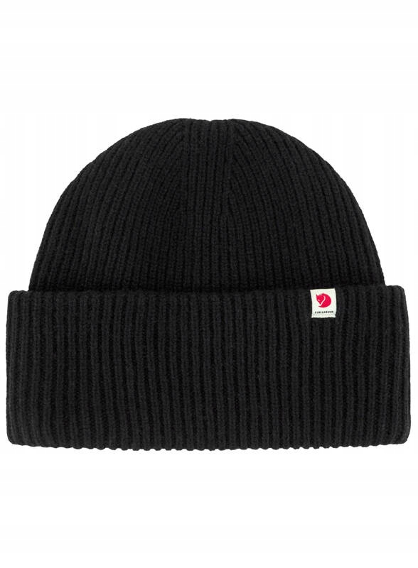 Fjällräven beanie čepice na zimu, černá, univerzální velikost