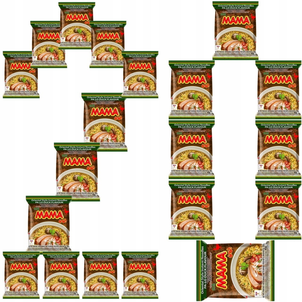 20x Thajská instantní polévka Těstoviny Příchuť Kachna Pa-Lo Duck 55g Mama