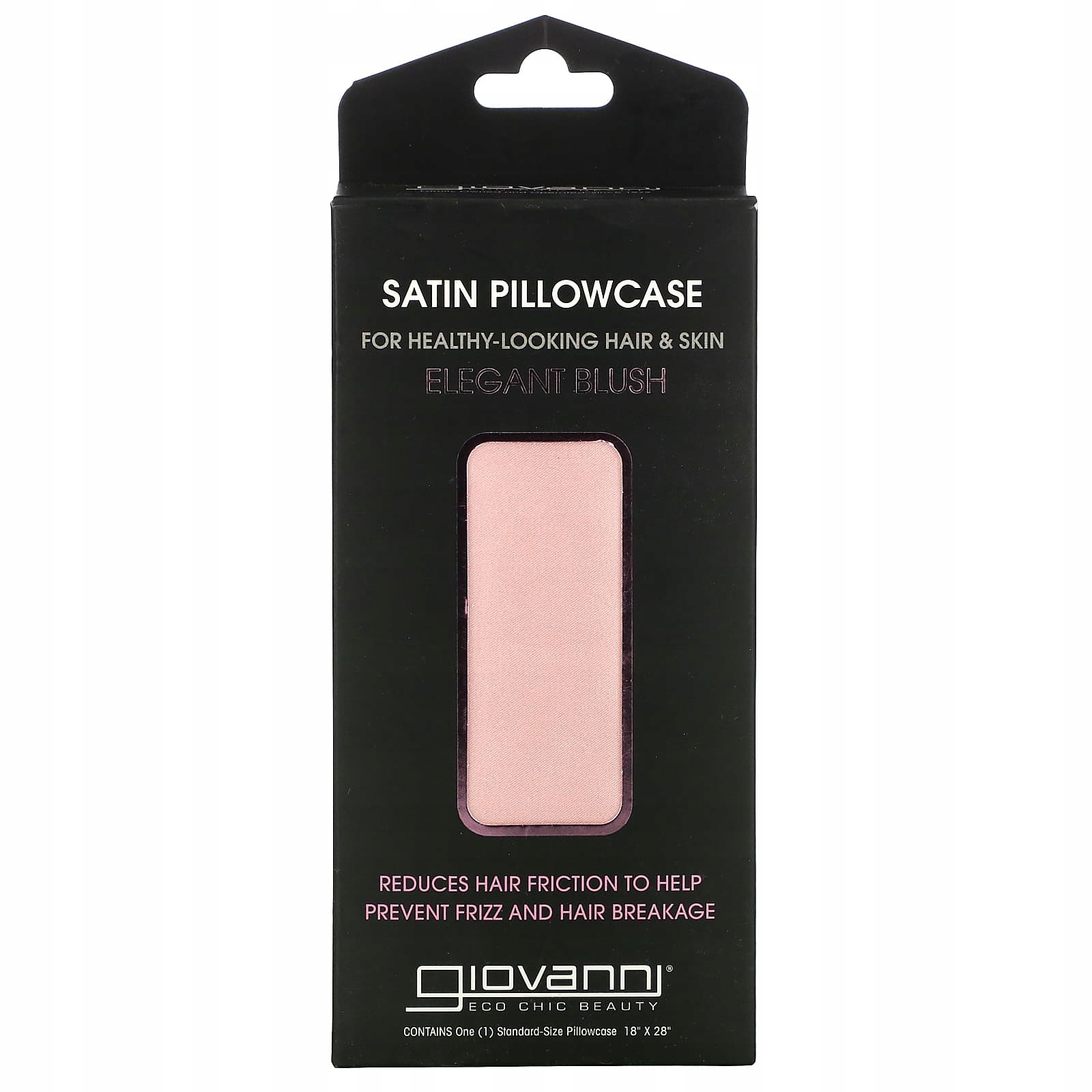 Giovanni, Saténový povlak, Elegantní růžová barva, 1 povlak na polštář