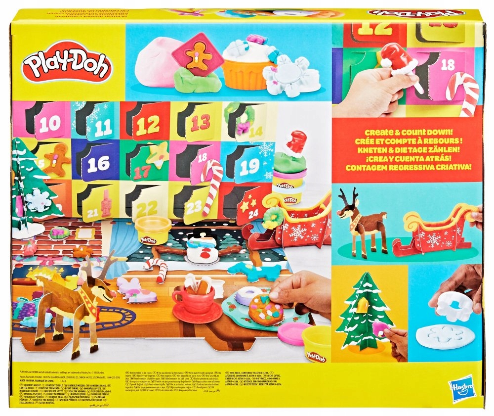 Адвент-календарь Play-Doh G0501, масса для лепки 24 цветов и 28 аксессуаров, от 3 лет — фото 5