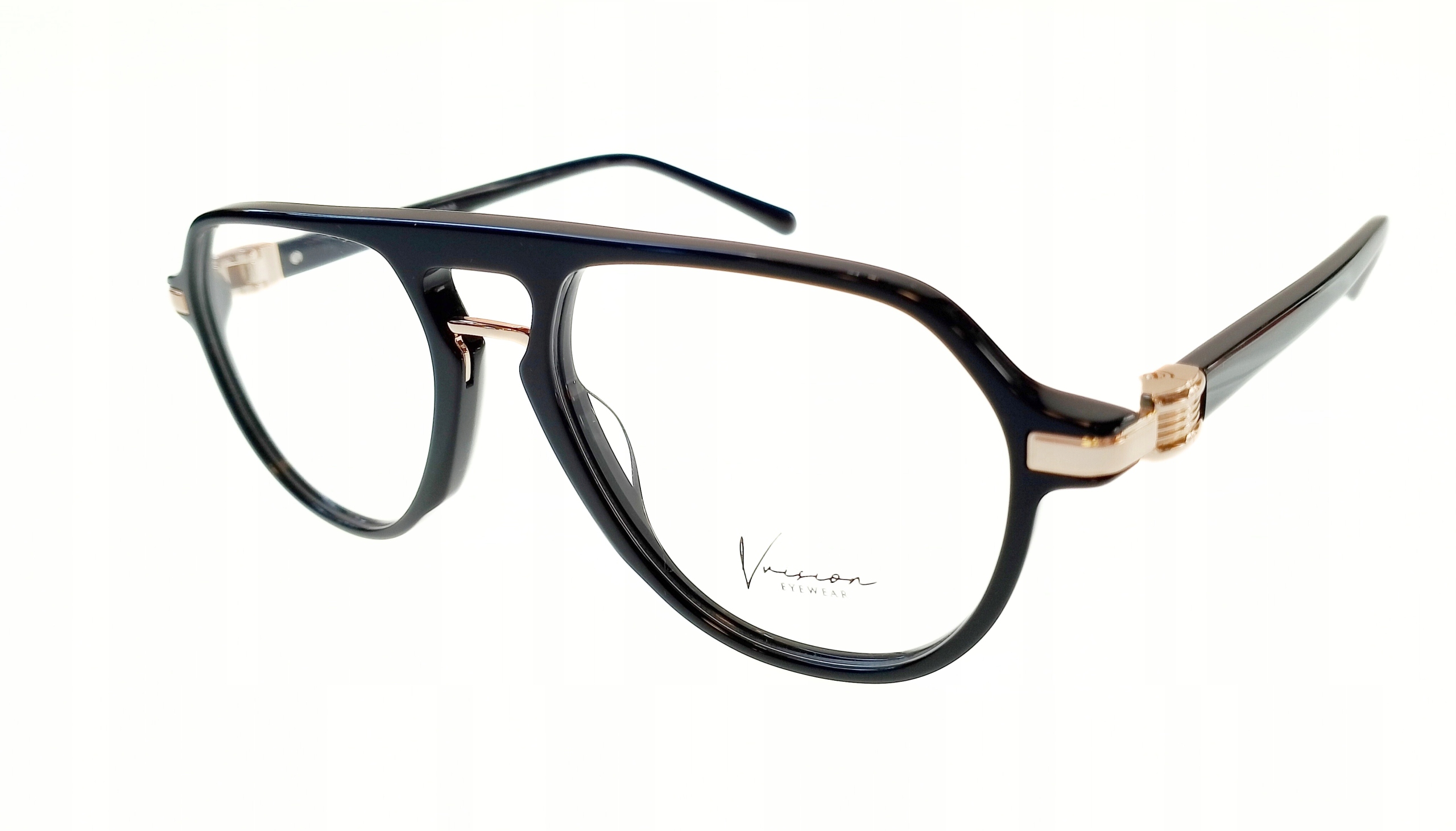 Oprawki VVision VV1371A Męskie czarno-złote Pilotki