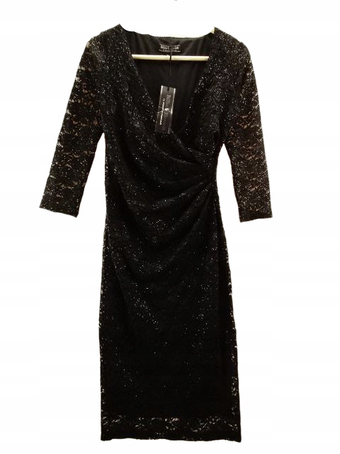 36__Dorothy Perkins_KORONKOVÁ_černá šaty Midi__s__nová