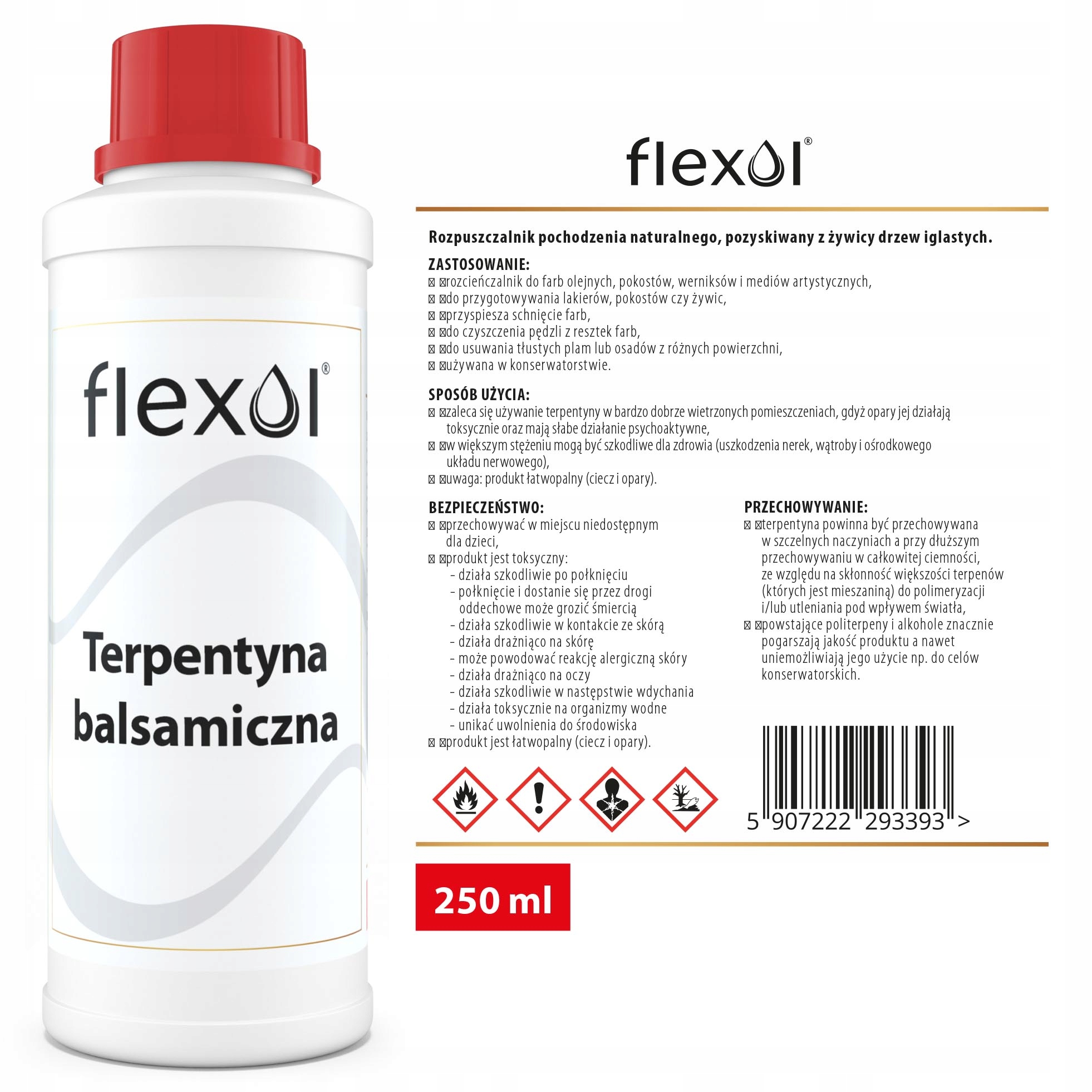 

Terpentyna balsamiczna rozpuszczalnik 250 ml