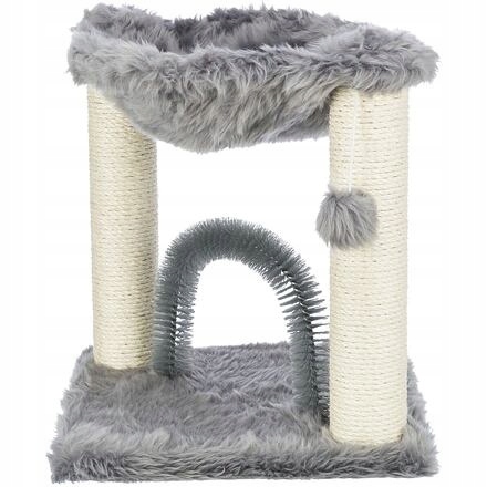 Levně Škrabadlo Baza s lůžkem a kartáčem, 50 cm, šedá