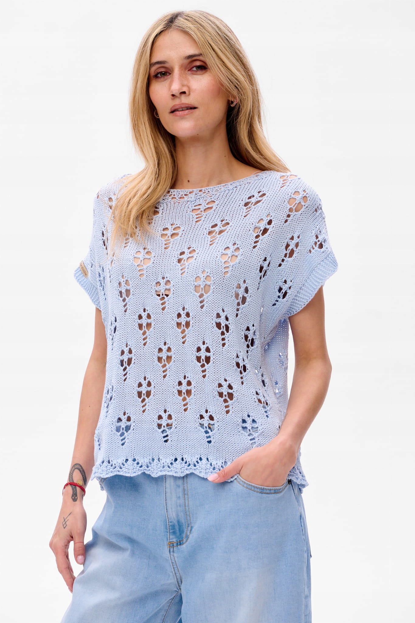 Dámská modrá halenka Floris blue shadow velikost 36/38
