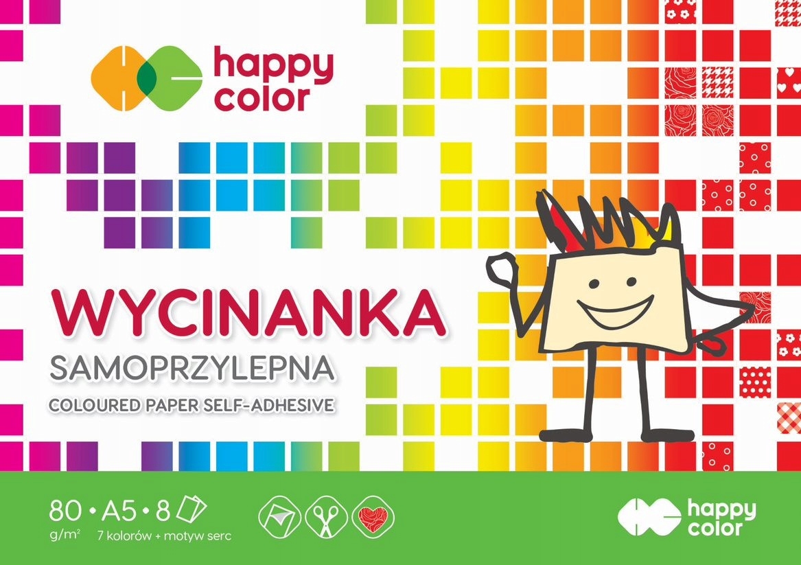 

Blok wycinanka samoprzylepna Happy Color A5