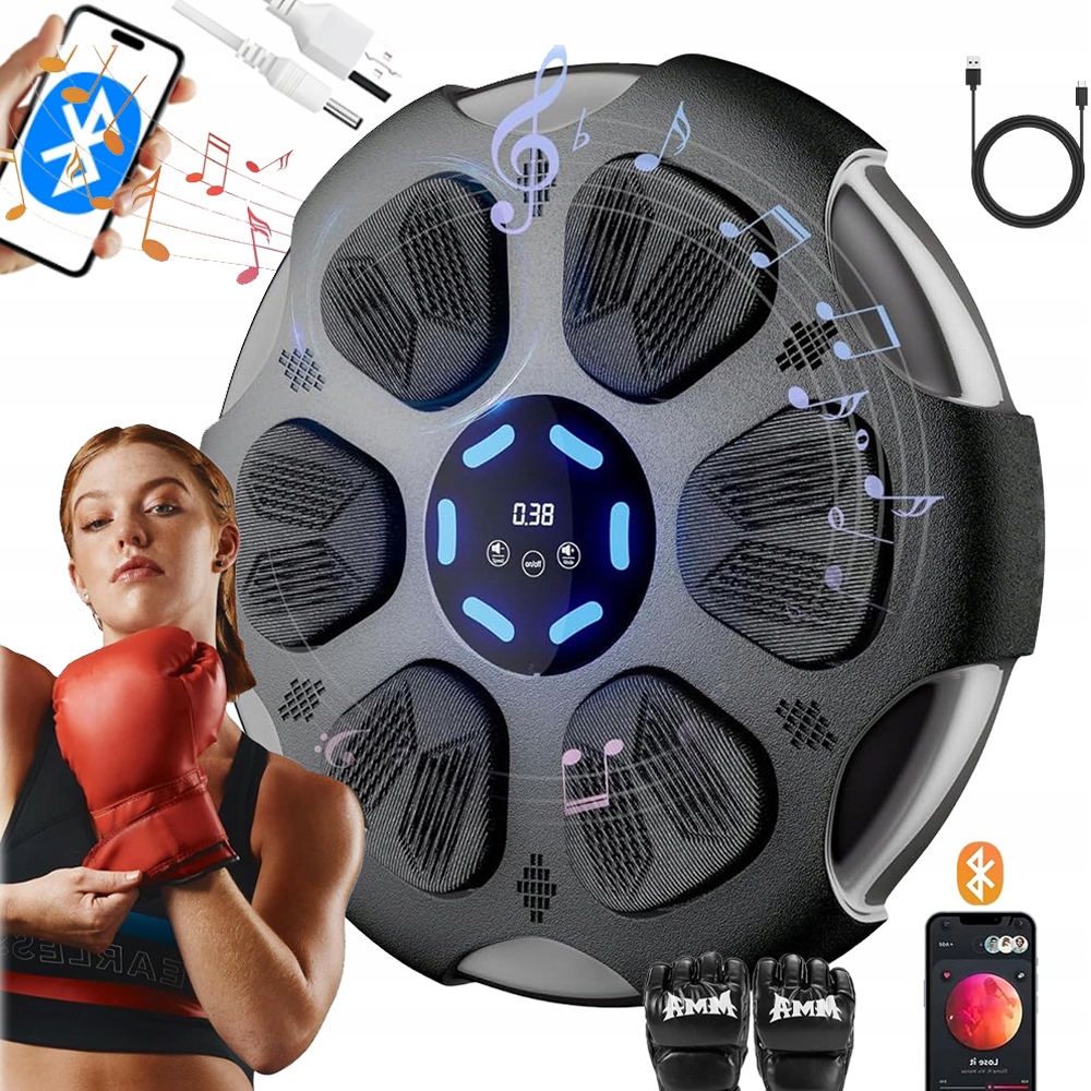 Music Boxing Machine V Tréninkové Led Boxovací Stěně Bluetooth 9 Režimů
