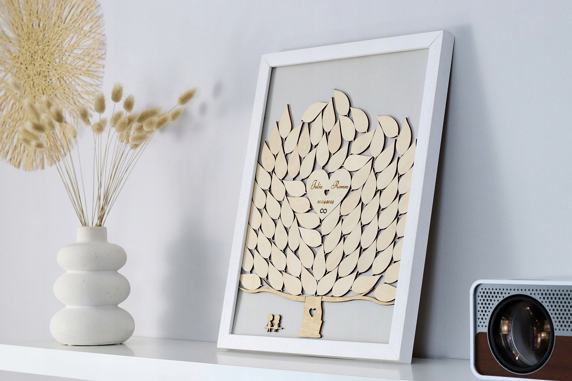 KSIĘGA GOŚCI NA WESELE PAMIĄTKA ŚLUBNA PREZENT, WPISY GOŚCI, DRZEWKO LISTKI Marka inny