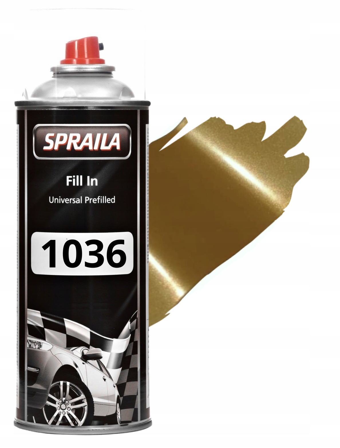 2K Akryl Ral 1036 Półpołysk Złoty Perłowy Z Utwardzaczem Lakier Spray 400ML