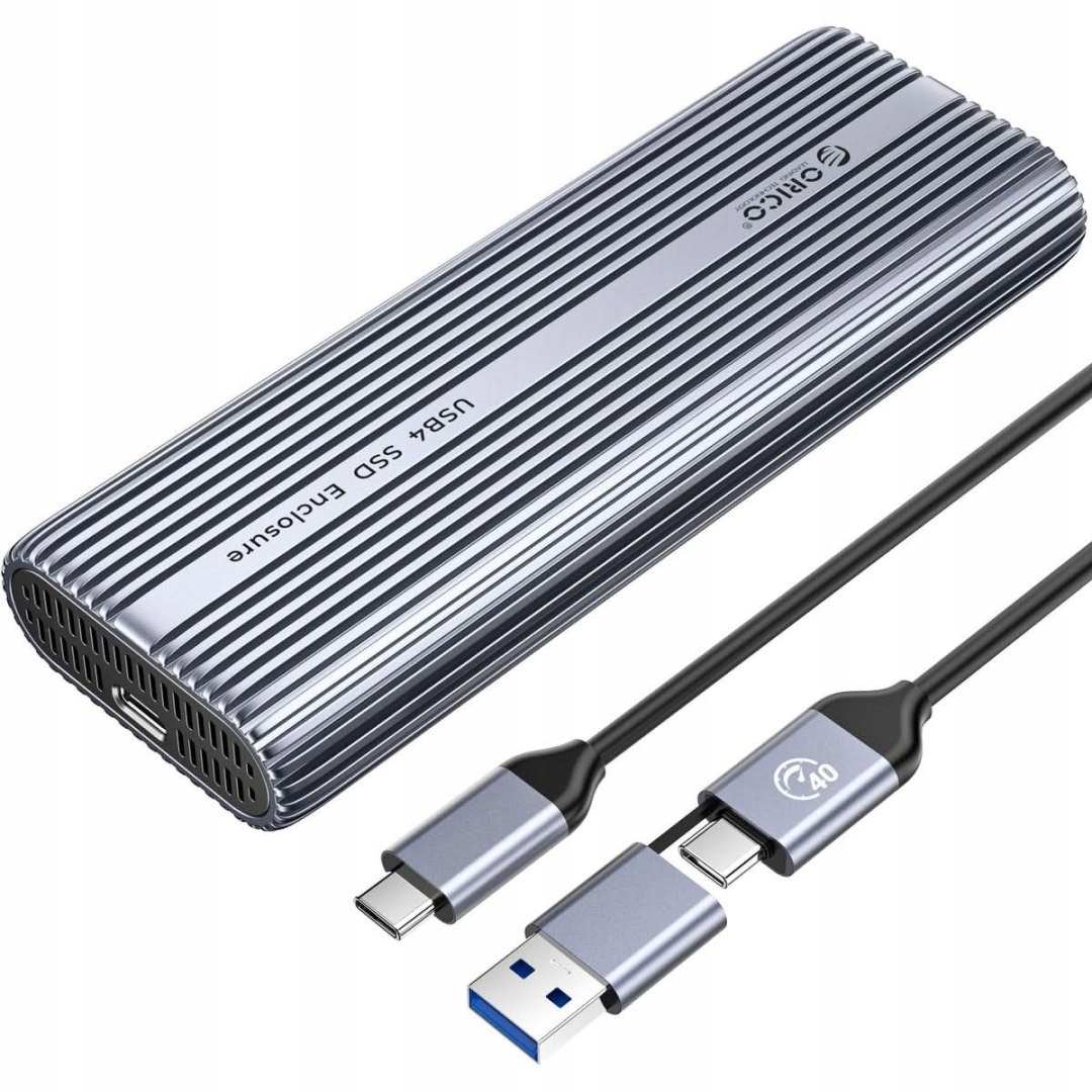 Orico Obudowa Ssd M.2 NVMe, Usb-c 40 Gbps, z wentylatorem, metalowa