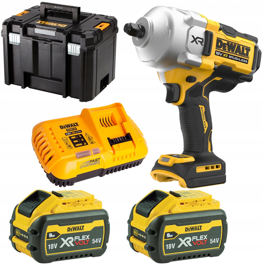 Rázový uťahovák 18V 1626Nm 1/2" 2x9Ah Tstak DeWalt DCF961X2