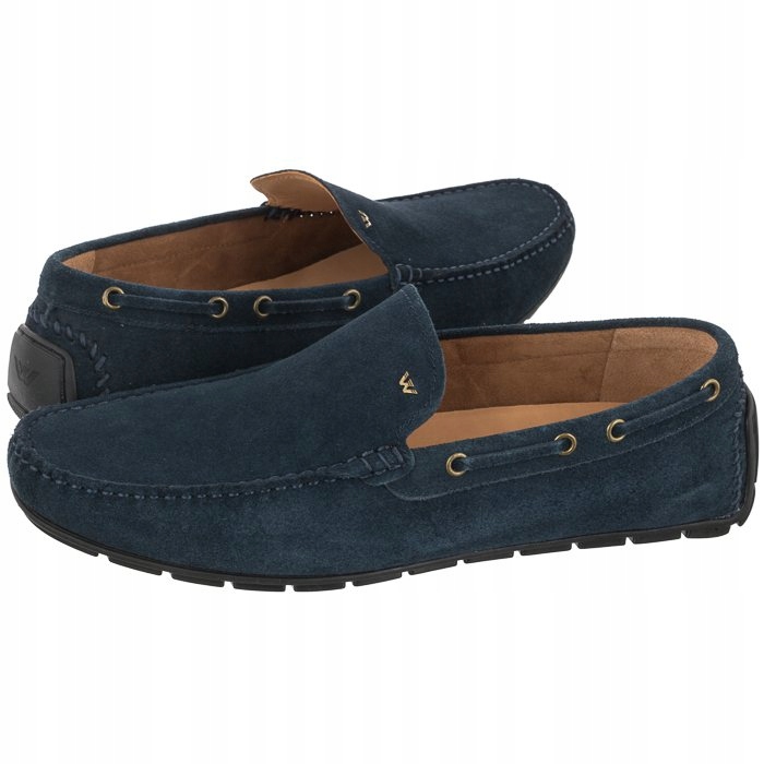 Pánské boty Pohodlné Mokasíny Nazouvací Polobotky Wojas Modré 10047-66