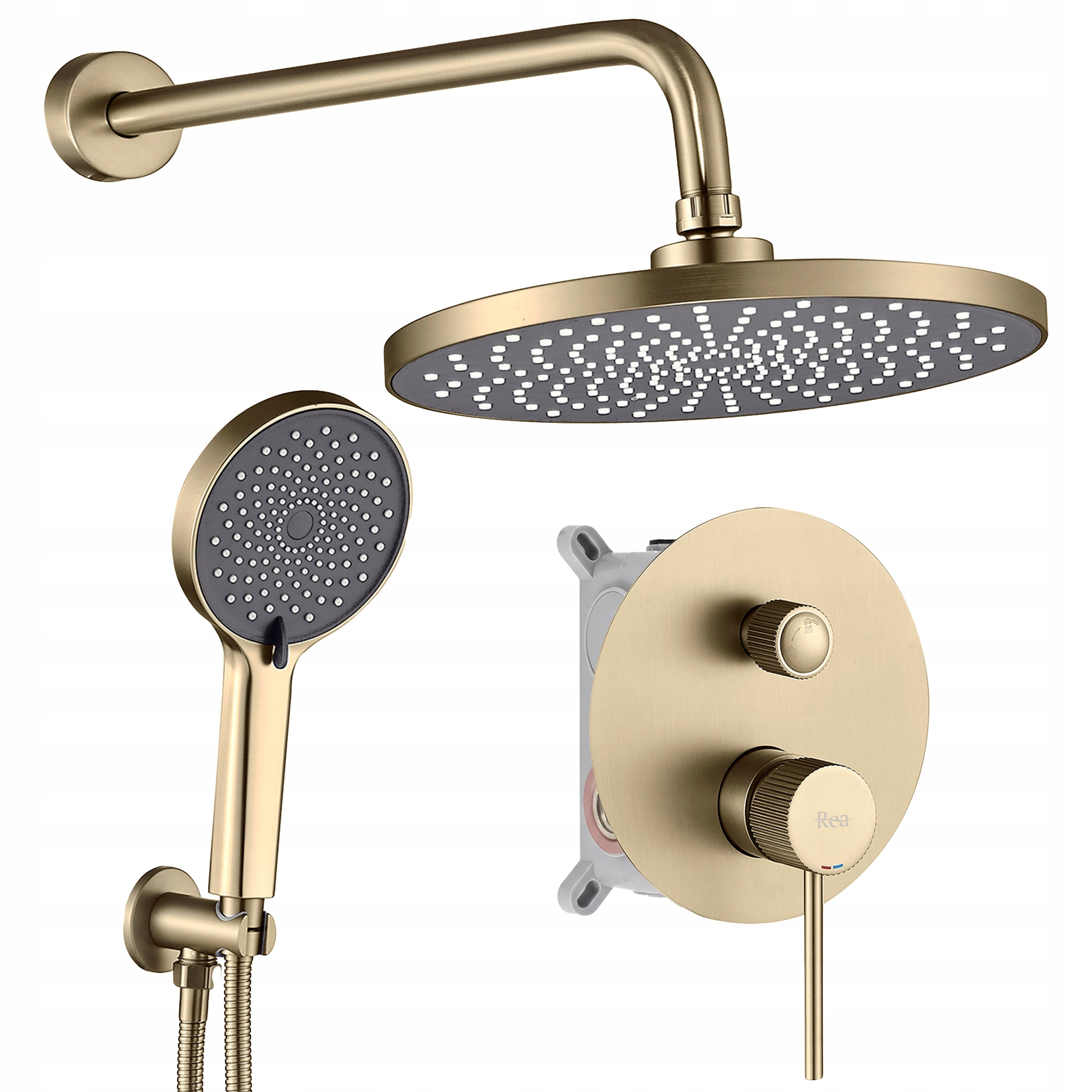 Podomietkový Sprchový Set Rea Lungo Stripe Zlatý Kartáčovaný Box