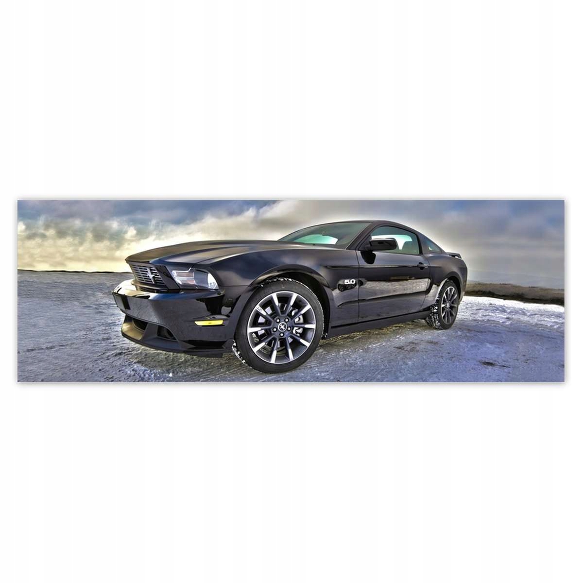 Fototapety 312x104 Ford Mustang na sněhu Auto Klasika Vyrobeno v Usa