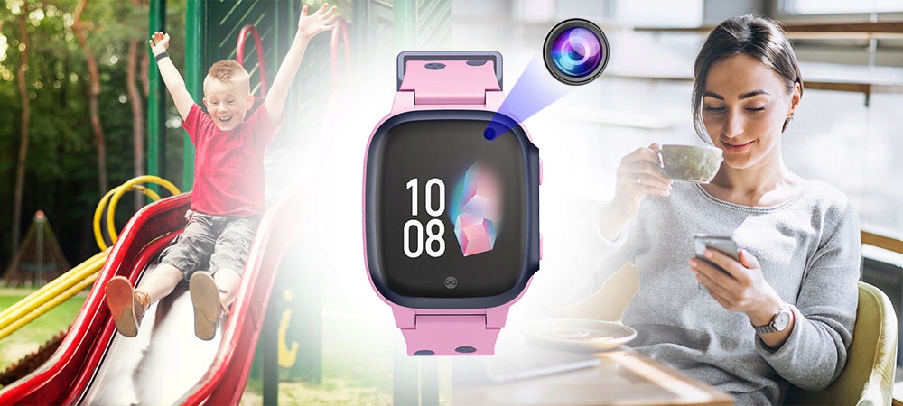 Różowy Smartwatch FOREVER Call Me 2 KW-60 Złącza microUSB