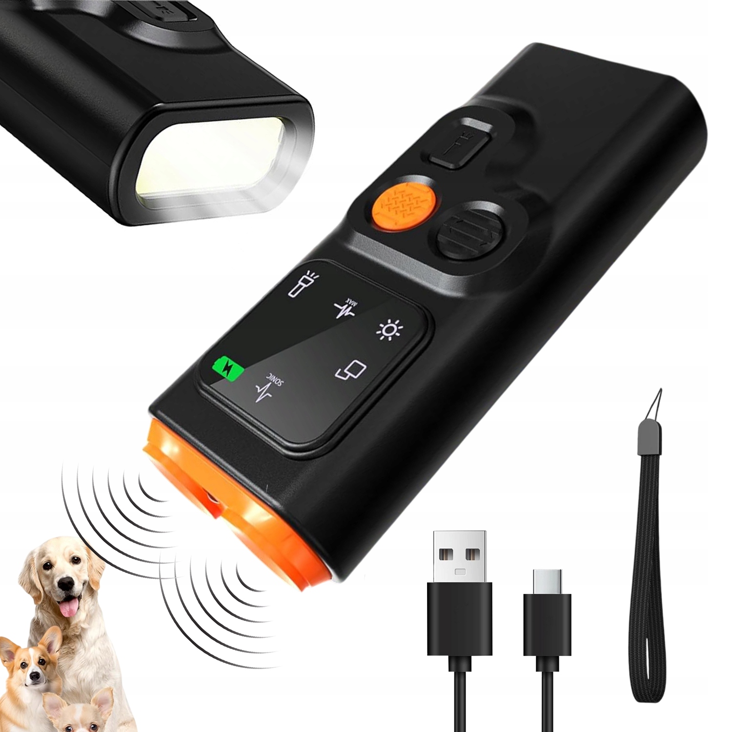Levně Zařízení Pro Výcvik Psů Ultrazvukové S Prevencí Štěkání A Led
