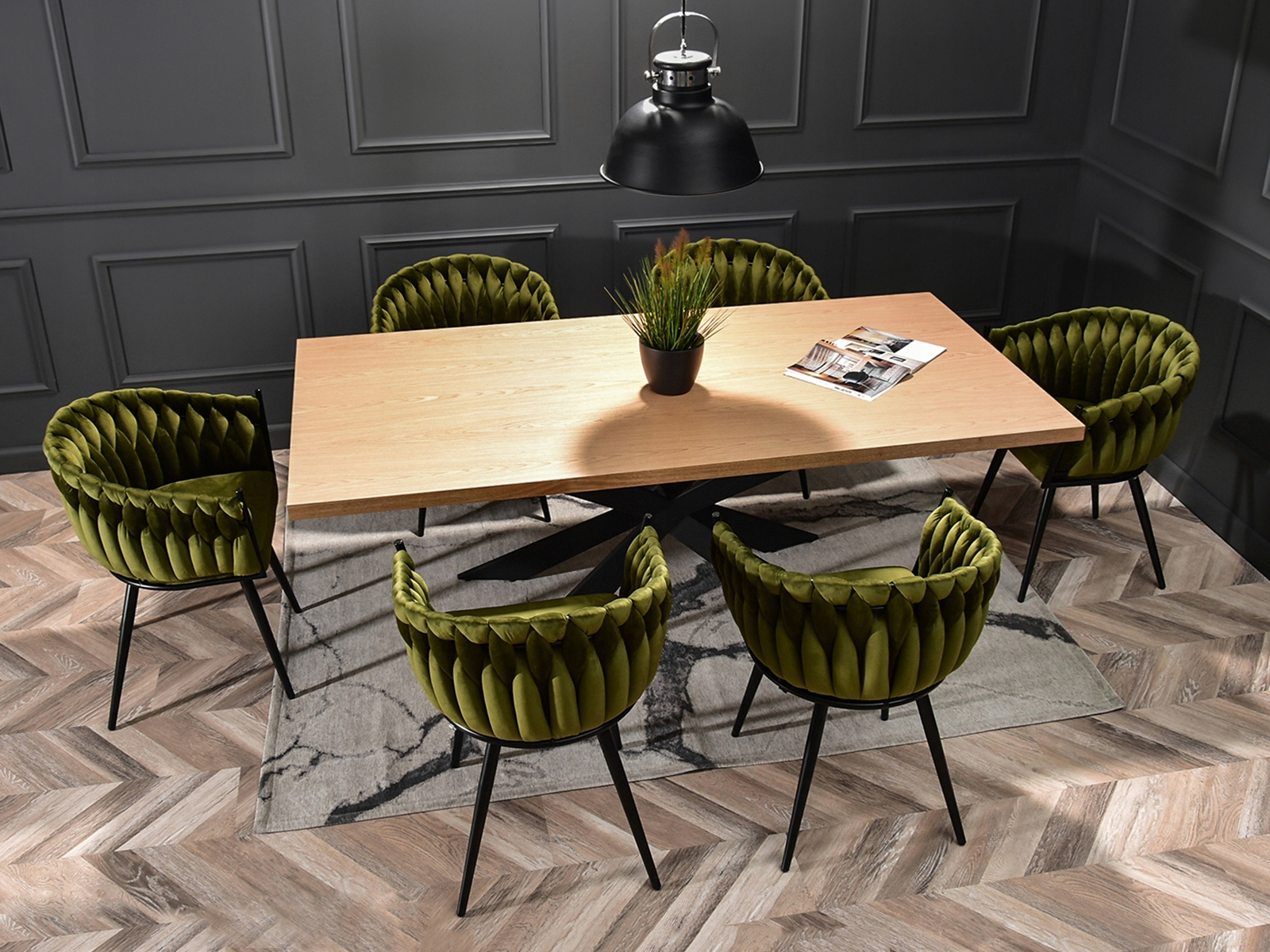 KRZESŁO PÓŁFOTEL DO SALONU ZJAWISKOWA ROSA ZIELONA OLIWKA MECH NOGA CZARNA Marka Mebel-Partner