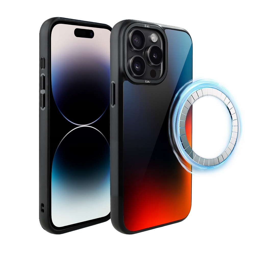 Matný Pouzdro Ibizu DropGuard pro iPhone 14 Pro s MagSafe, tmavě modrý