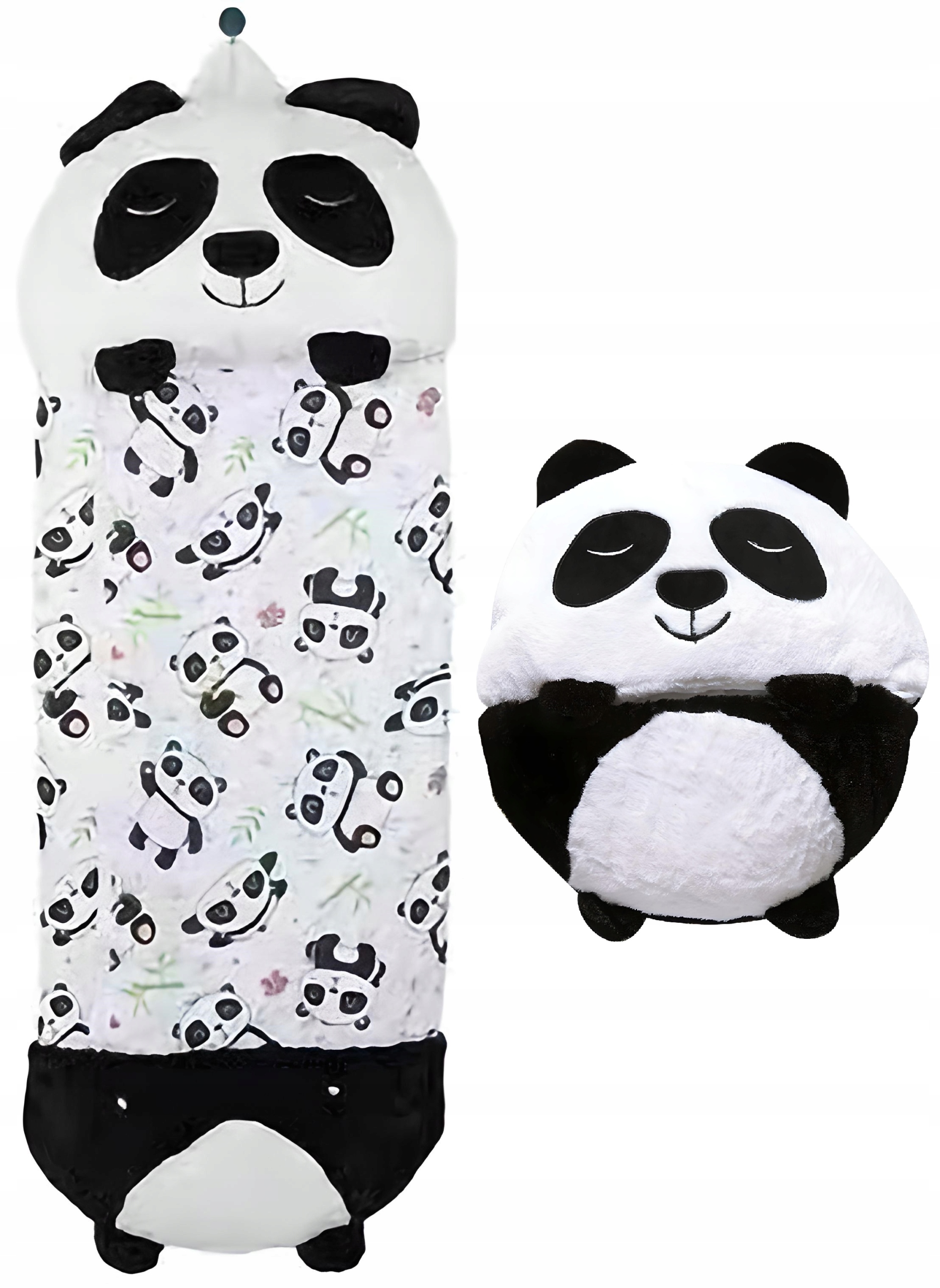 

Śpiwór Dziecięcy Poduszka Śpiworek Panda 135x50 CM