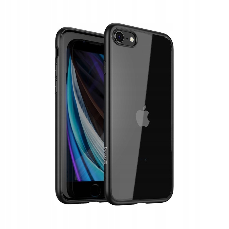 

Crong Clear Etui Do iPhone Se 2020 / 8 / 7 czarny