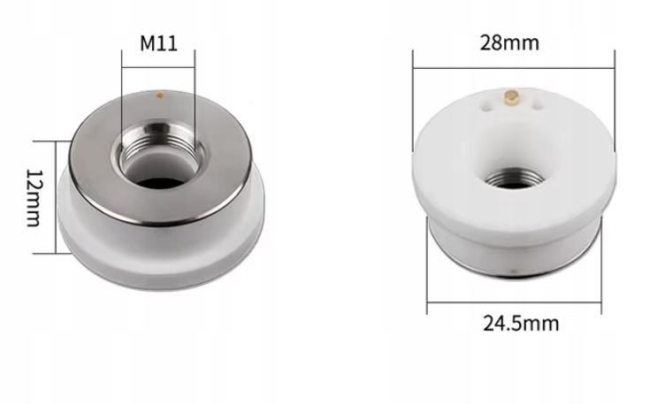 Łącznik ceramiczny pierścień Raytools WSX Precitec Au3Tech M11 D28