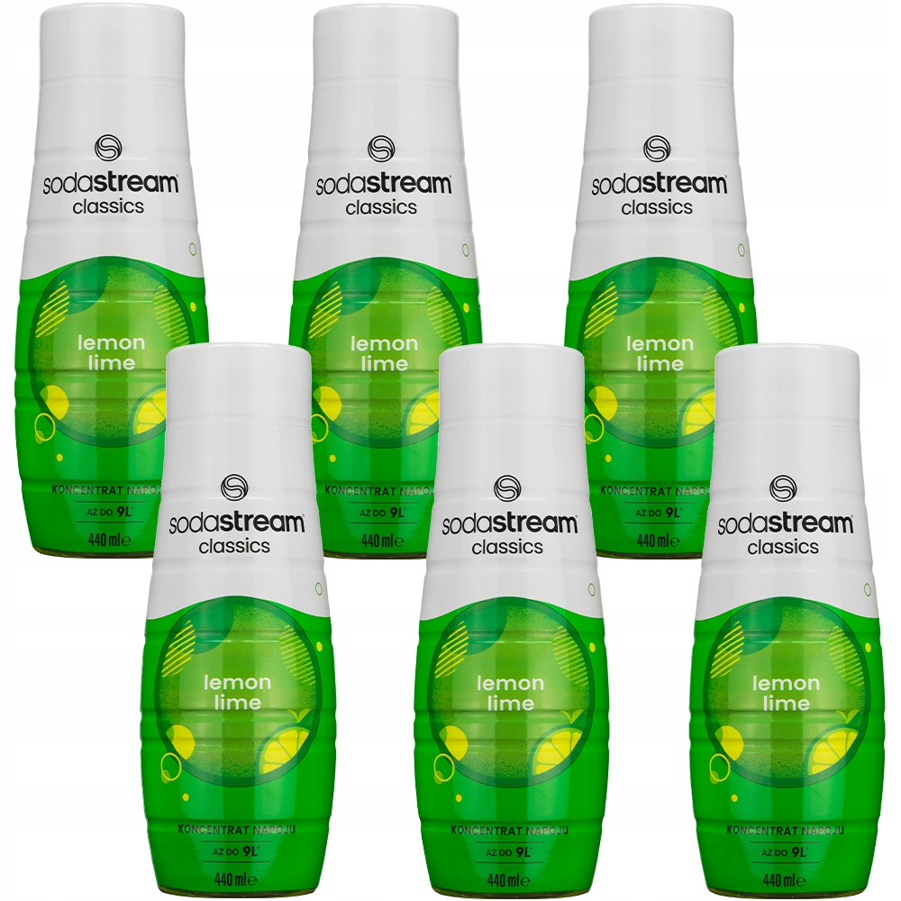 6x Sodastream Sodastream Citron Limetka 440ml Koncentrát Pro Sycení