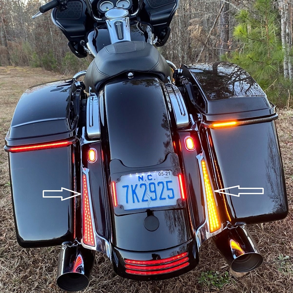 Customové Led zadné svetlá 3v1 Harley Touring