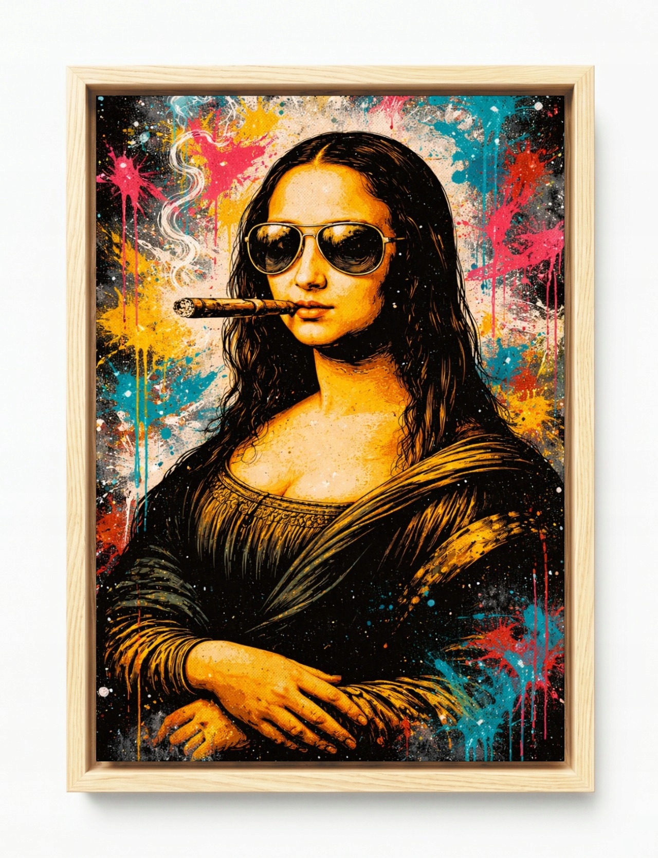 Obraz Rama American Box Mona Lisa Gioconda Humor Street Art Splash 80x120