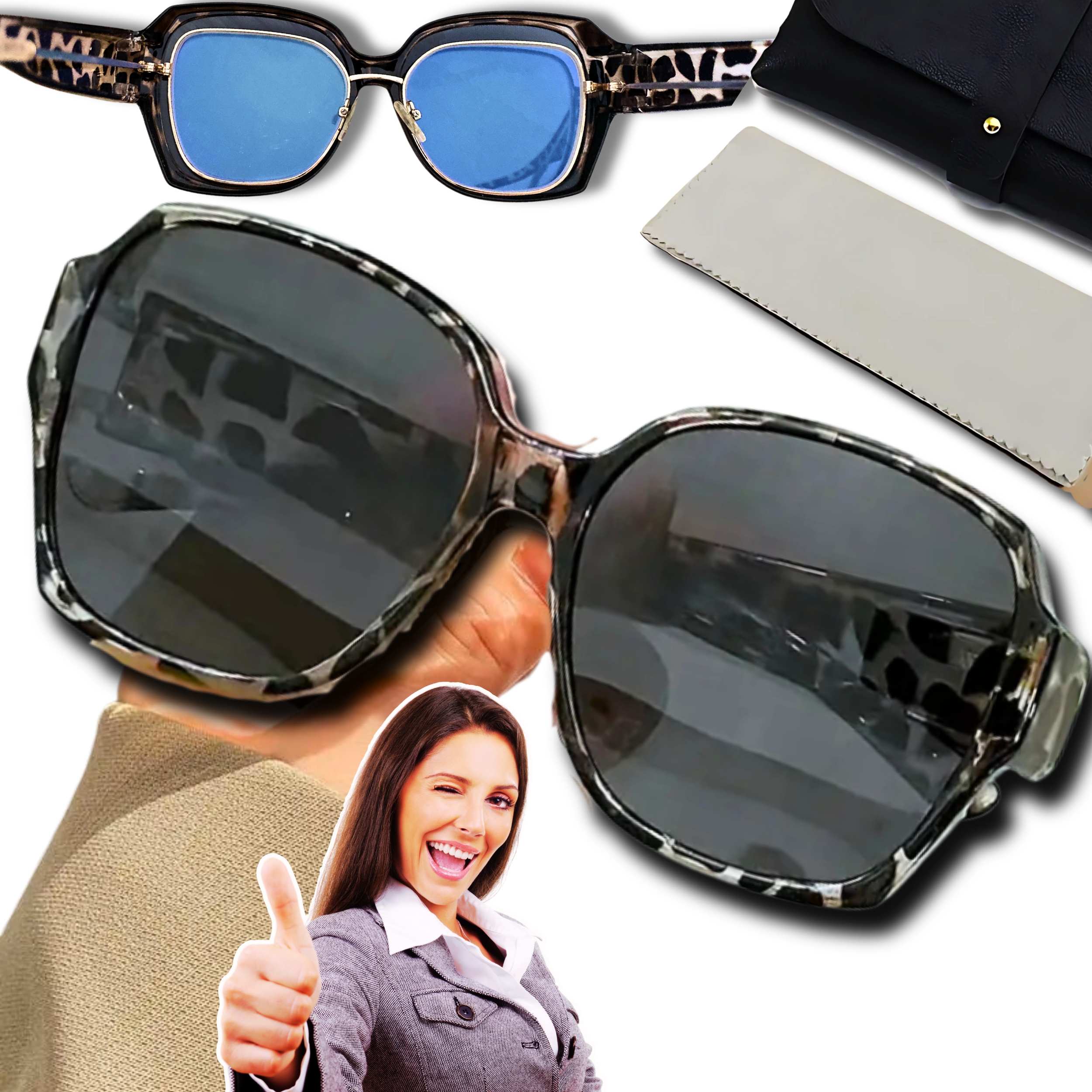 Nakładki Przeciwsłoneczne Polaryzacja Na Okulary Korekcyjne Damskie UV400