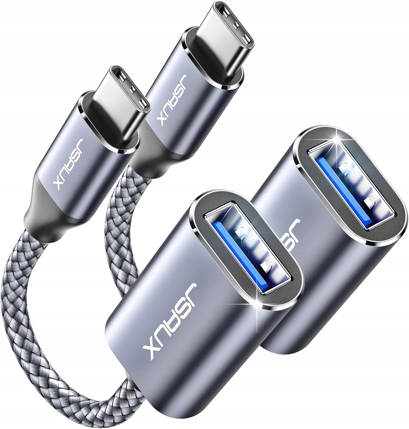 2× JSAUX Adapter przejściówka USB-C do USB-A 3.0 OTG