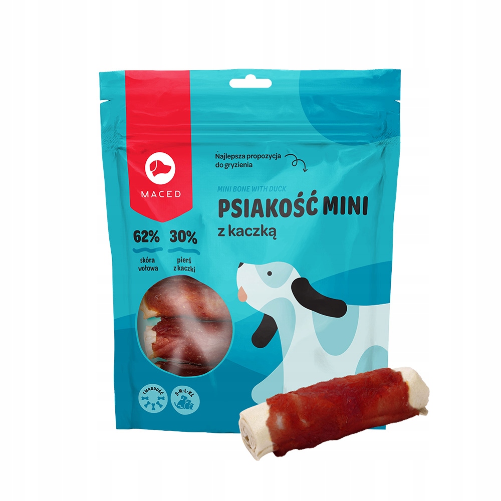 PRZYSMAKI DLA PSA PAŁKA ZE SK&Oacute;RY Z KACZKĄ 500G PSIAKOŚC