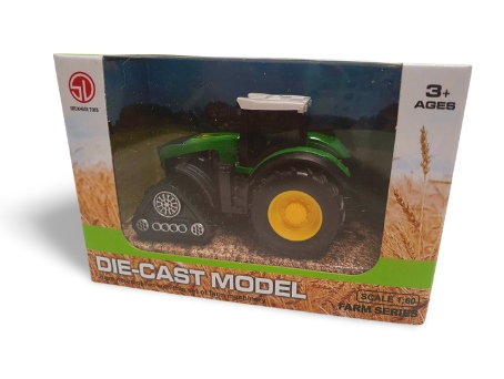 TRAKTOR Z GĄSIENICAMI ZIELONY 9CM 1:80 E1118 EMAJ Bohater brak