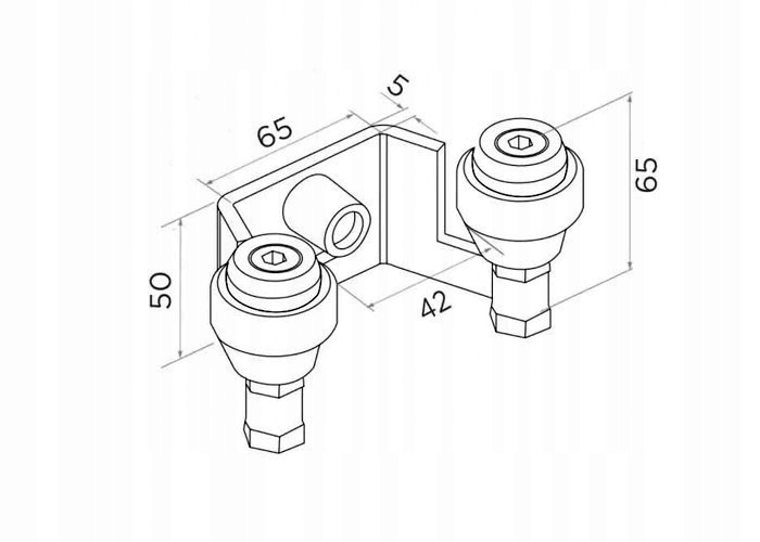 WÓZKI ROLKI DO BRAMY PRZESUWNEJ 80x80 ZESTAW 5-ROLEK WÓZEK ROLKA DO BRAM Rodzaj rolek metalowe