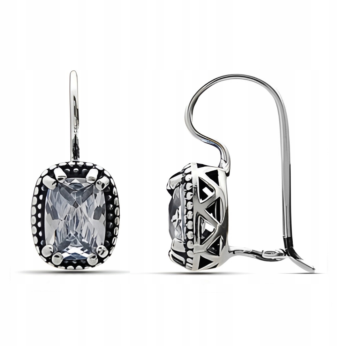 Stříbrné náušnice ryzost 925 Elegantní Náušnice na Biglu se zirkonem pro ni