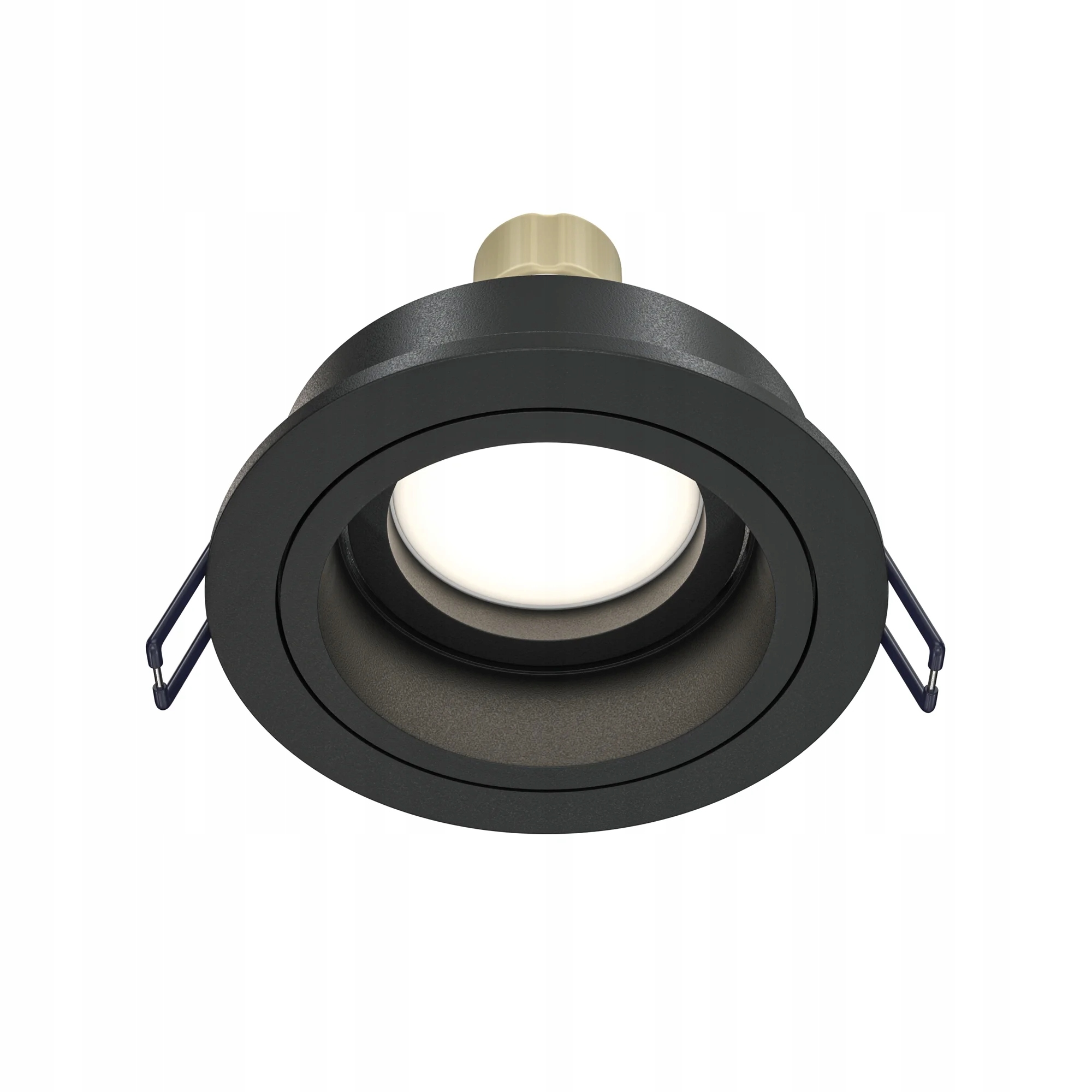 Podomítkové stropní svítidlo nastavitelné, kulaté, černé kulaté stropní svítidlo Maytoni