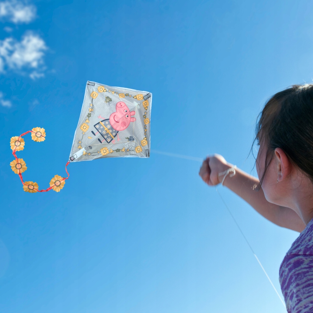 LATAWIEC ŚWINKA PEPPA Z OGONEM KOLOROWY DLA DZIECI DZIECKA Z LINKĄ + UCHWYT Marka bez marki