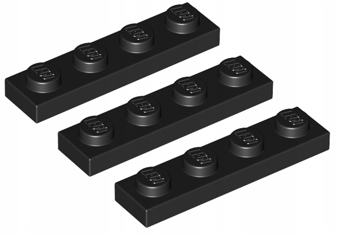 

Lego Płytka 1x4 Czarna/Black (3710/371026) 3szt