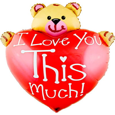 Balon foliowy DUŻY na walentynki 100 x 95 cm