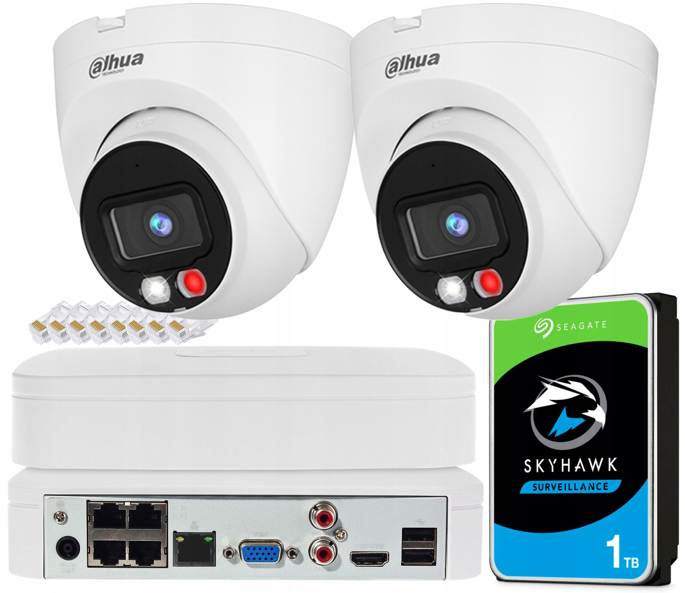 Sada na monitorovanie Dahua Bez kábla 2 kamery 4MPx Detekcia Ai Ir/led 30 m