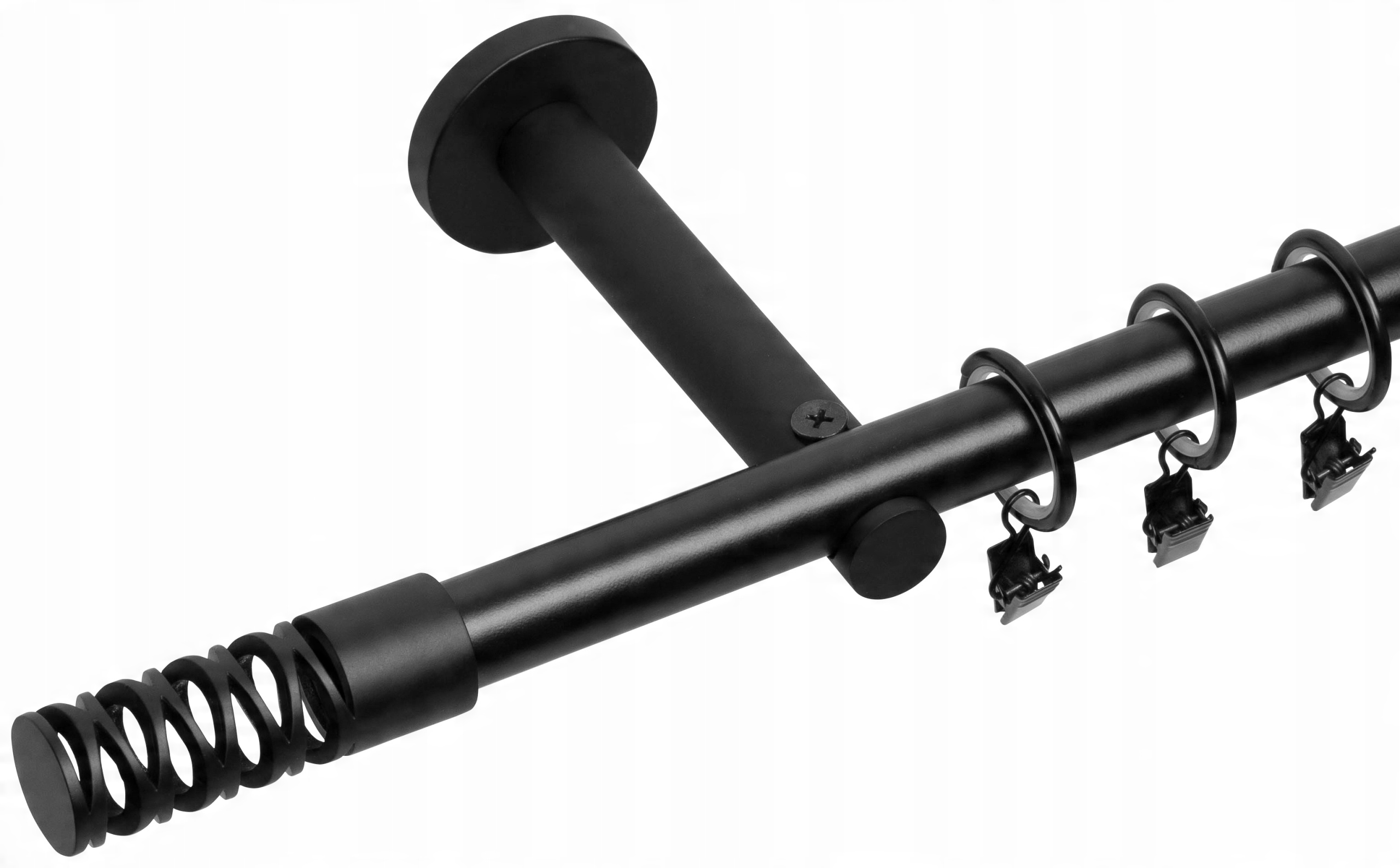 

Karnisz Pojedynczy Czarny Biały Mat 19 mm 360 cm